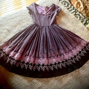 KerryBrooke true vintage 1950’s housewife rockabilly pinup dress purple plaid S